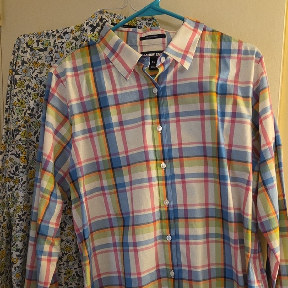 Lands' End Tops - Set Of Lands' End Multicolor Plaid And Floral Womens Shirts